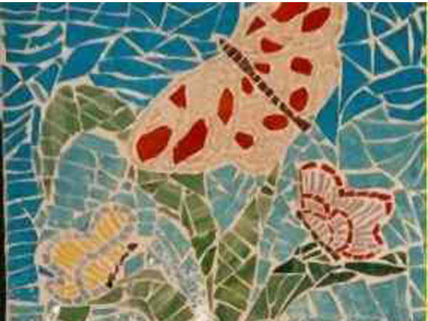  Quadri Pop Art di Carla Bertoli - Butterflies Over Stalks - Mixed Technique 50x70 - 2001